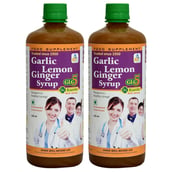 1 - SKSB GLG5 + Karela Garlic Lemon Ginger Karela with Honey Syrup Pack of 2,  525 ml 