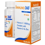 nutritioninfo - HealthAid Immuno 360 (Vitamin C 1000mg Complex with Vitamin D & Zinc), 60 tablet(s) Unflavoured