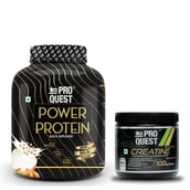 1 - Proquest Power Protein 4.4lb & Creatine Monohydrate 0.55lb Combo, 2 Piece(s)/Pack Mawa Malai & Unflavoured