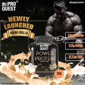 6 - Proquest Power Protein 4.4lb & Creatine Monohydrate 0.55lb Combo, 2 Piece(s)/Pack Mawa Malai & Unflavoured