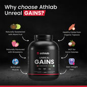 3 - Athlab Unreal Gains,  6.6 lb  Strawberry Smooth 
