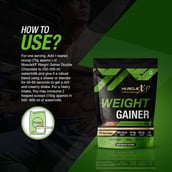 8 - MuscleXP Weight Gainer with Digestive Enzymes,  2.2 lb  Double Chocolate+Shaker 