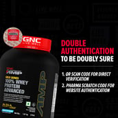 8 - GNC Amp Gold Series 100% Whey Protein Advanced, 4 lb Vanila Ice Cream