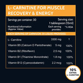 3 - Carbamide Forte L-Carnitine Liquid 3300mg, 450 ml Mango
