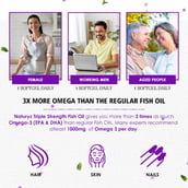 8 - Naturyz Calcium Plus 120 Tablets & Triple Strength Omega 3 Fish Oil 60 Softgels Combo,  2 Piece(s)/Pack  Unflavoured 