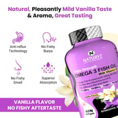6 - Naturyz Triple Strength Omega 3 Fish Oil 60 Softgels & Triple Strength Omega 3 Fish Oil with Vitamin D Vanilla 60 Softgels Combo, 2 Piece(s)/Pack