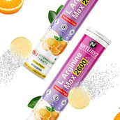 9 - Naturyz L-Arginine Max 2600 Flavour Orange, 45 tablet(s)