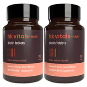 HealthKart HK Vitals Biotin (10000 mcg) 90 tablet(s) Unflavoured - Pack of 2