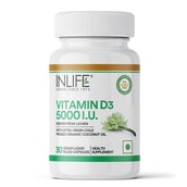 4 - INLIFE Plant Based Vitamin D3, 30 capsules (5000 IU) Unflavoured