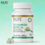 9 - INLIFE Plant Based Vitamin D3, 30 capsules (5000 IU) Unflavoured