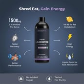3 - Nutrabay Pro Liquid L-Carnitine + Vitamin B5,  450 ml  Raspberry Blast 