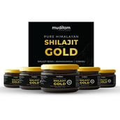 1 - Muditam Pure Himalayan Shilajit with Gold (Pack of 5),  20 g 