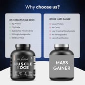 5 - DR. HARLE Muscle Edge Lean Muscle Mass Gainer, 6.6 lb Chocolate