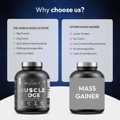 5 - DR. HARLE Muscle Edge Lean Muscle Mass Gainer, 6.6 lb Kulfi