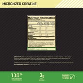 6 - ON (Optimum Nutrition) Micronized Creatine Powder, Unflavoured 0.55 lb