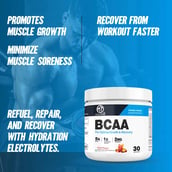 6 - Muscle Trail BCAA, 0.49 lb 30 Servings Berry Blast