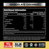 One Science 100% Premium Whey Protein, 5 lb Chocolate Coconut - with Free 150g Creatine