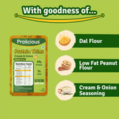 2 - Prolicious Protein Thins Snack Chips, Cream & Onion (Pack of 4) 50 g