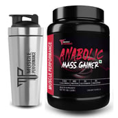 1 - Muscle Performance Anabolic Mass Gainer, 2.2 lb Creamy Vanilla with Steel Shaker