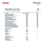 GNC Pro Performance Power Protein 4 lb Double Rich Chocolate & Creatine Monohydrate Unflavoured  0.22 lb with Mega Men One Daily Multivitamin 60 Tabs