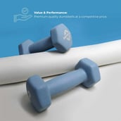 4 - Nivia Neoprene Dumbbell, Blue 2 kg