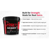 9 - Muscle Performance Anabolic Mass Gainer with Creatine Monohydrate 0.66 lbs & Gym Bag Combo, 11 lb Rabri Kulfi