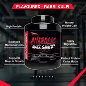 6 - Muscle Performance Anabolic Mass Gainer with Creatine Monohydrate 0.66 lbs Combo, 5.5 lb Rabri Kulfi