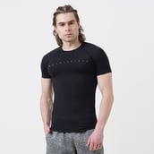 MuscleBlaze Compression Muscle Tee Half Sleeve, X-Large Midnight Black