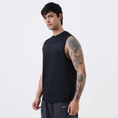 2 - MuscleBlaze Delt Tank,  Small  Midnight Black 