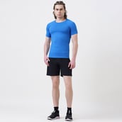 4 - MuscleBlaze Compression Muscle Tee Half Sleeve, X-Large Superman Blue