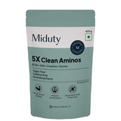 1 - Miduty 5X Clean Aminos BCAA + EAA + Creatine + Taurine, 420 g 30 Servings Unflavoured