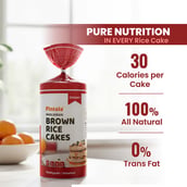3 - Pintola Wholegrain Brown Rice Cakes,  Unsalted (Pack of 4)  130 g 