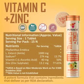 2 - Potencia Amla Vitamin C + Zinc Effervescent,  15 tablet(s)  Orange (Pack of 6) 