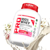 2 - GNC Pro Performance 100% Whey Protein New Formulation, 4 lb Kesar Pista