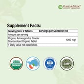 2 - Pure Nutrition Organic Ashwagandha,  120 tablet(s) 