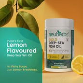 6 - Neuherbs Gold Deep Sea 6X Omega 3 Fish Oil Lemon Flavour,  60 softgels 