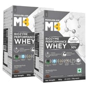 MuscleBlaze Biozyme Performance Whey Rich Chocolate 360g - 10 sachets x 36g