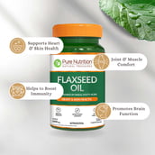 4 - Pure Nutrition Flaxseed Oil,  120 capsules 