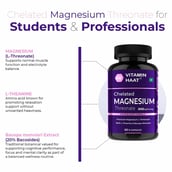 5 - Vitaminhaat Chelated Magnesium Threonate 2100mg,  Unflavoured  120 capsules 