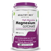1 - HealthyHey Nutrition Magnesium Glycinate, Unflavoured 60 veggie capsule(s)