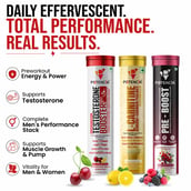 10-(6 - Potencia Alpha Power & Vitality Kit, 3 Piece(s)/Pack Testosterone Booster(Cherry Lemonade),L-Carnitine(Masala Lemonade),Pre-Boost(Mixed Berry)