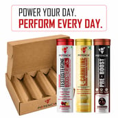 7 - Potencia Alpha Power & Vitality Kit, 3 Piece(s)/Pack Testosterone Booster(Cherry Lemonade),L-Carnitine(Masala Lemonade),Pre-Boost(Cola)