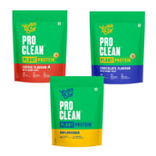 1 - Yogabar Pro Clean Plant Protein Combo Pack,  1.1 lb  Unflavoured, Coffee & Chocolate with Monk Fruit 