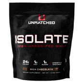 1 - Unmatched Isolate Grass-Fed Whey Protein,  1.5 lb  Rich Chocolate 