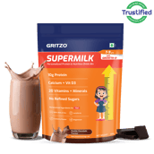 1 - Supermilk Gritzo Growth+ for Girl 7 to 9 years, 800 g Double Chocolate