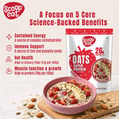 6 - Scoopeat 26g Super Protein Oats, 400 g Strawberry (Pack of 2)