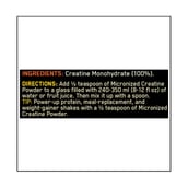 ingredients - ON (Optimum Nutrition) Micronized Creatine Powder, Unflavoured 0.66 lb