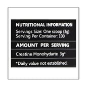 supplementfact - Healthvit Fitness Micronized Creatine Powder, Unflavoured 0.66 lb