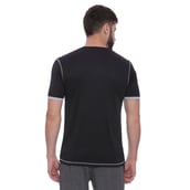 1 - Campus Sutra Solid Men Round or Crew Half Sleeve T Shirt, Black Small