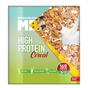 Front - MuscleBlaze High Protein Cereal,  0.5 kg  Unflavoured 